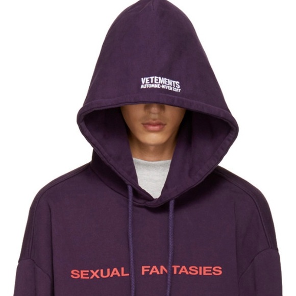 vetements purple hoodie